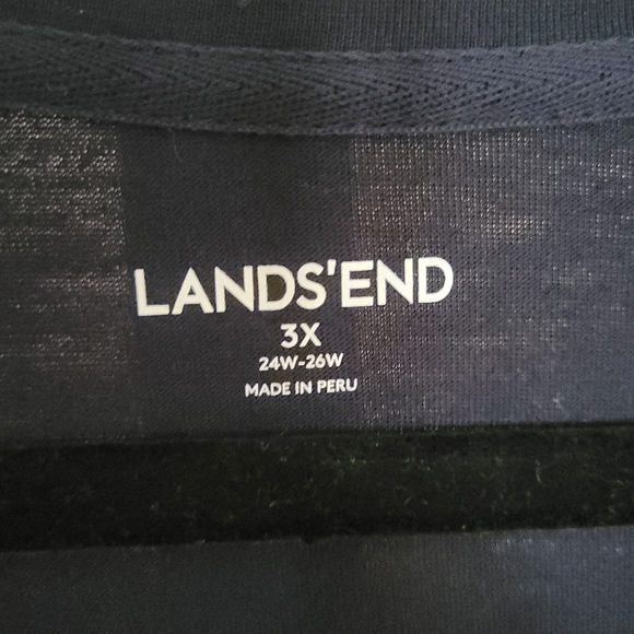 LANDS' END Supima Cotton Navy Blue Shortsleeve Top Size 3X - Picture 4 of 6